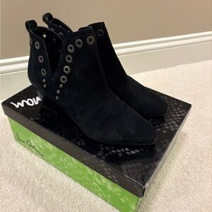 Sam Edelman Black Suede Ankle Booties - Rubin